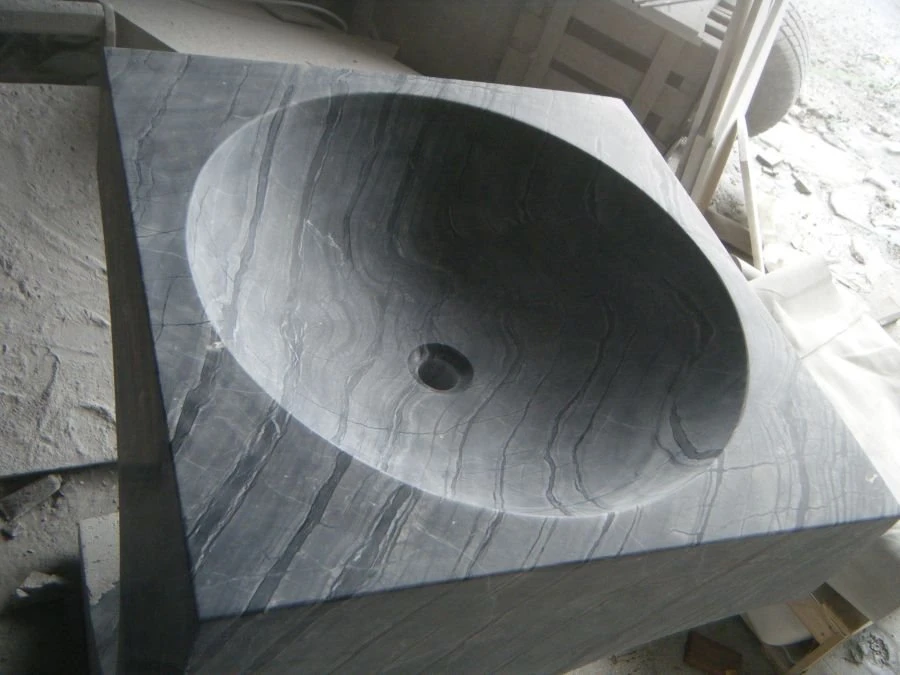 antique wooden black marble