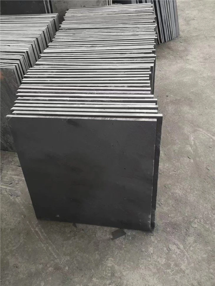 Black slate outdoor paving