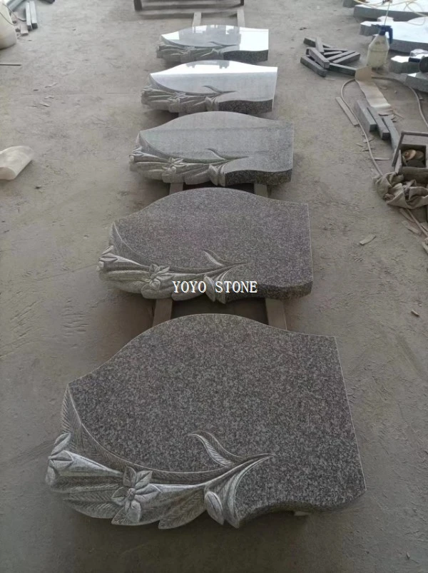 G664 Lily Flower Headstones