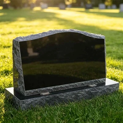 Làpida de granit negre Slant Moument