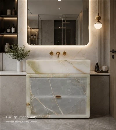 Lavabo d'onix verd